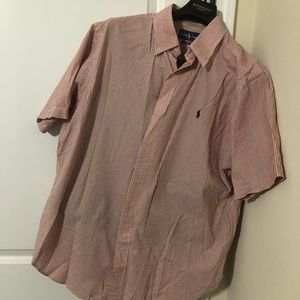 Seersucker red and white Ralph Lauren Polo